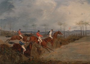 Scener från ett steeplechase: En annan häck av Henry Thomas Alken