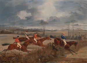 Scener från ett hinder: Tar en häck av Henry Thomas Alken