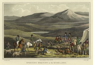 Sportmöte i höglandet (chromolitho) av Henry Thomas Alken