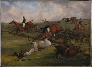 The Grand Leicestershire Steeplechase, 12 mars 1829: En rik scen och sådant som inget annat land kan uppvisa av Henry Thomas Alken