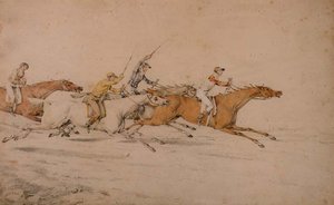 De sista två sekunderna (penna och akvarell) (par 85459) av Henry Thomas Alken