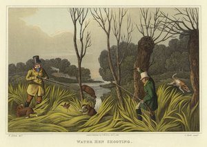 Vattenhönsskytte (chromolitho)