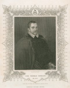 Porträtt av Sir Thomas Bodley (1545-1613) (gravyr)