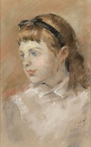 Head of a Girl, ca 1920 (pastell på papper) av Henry Tonks