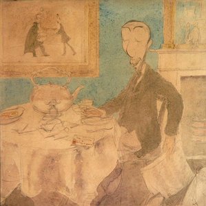 Sir William Ramsay tar emot nyheterna om Nobelpriset av Henry Tonks