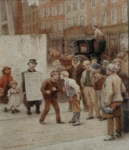 En oenighet (akvarell på papper)