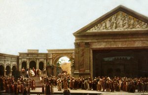 Spelare på scenen i Oberammergau passionsspel, 1922. av Henry Traut