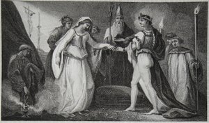 Henry den förstas äktenskap, graverad av Delatre, illustration från David Humes "The History of England", pub. av R. Bowyer, London, 1812