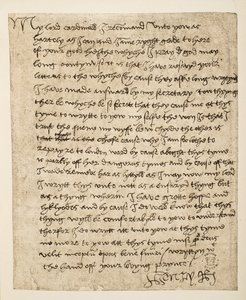 Faksimil av ett brev från Henry VIII till kardinal Wolsey daterat juli 1518, pub. 1902 (kollotyp) av Henry VIII