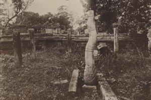Ceylons ruinerade städer: Curious Rounded Column and Ruins (s/v foto)