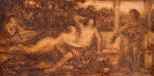 Studie av nakna och draperade figurer, 1880.