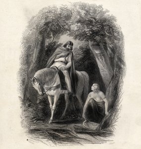 King Cormac (d.1138) and the Fair Eithne, graverad av J.Rogers, från 