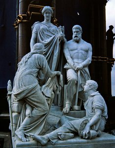 Tillverkar, skulpturgrupp från Albert Memorial, färdig 1876 (granit)