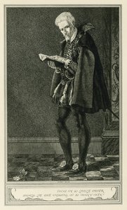 Frontispice för hertiginnan av Malfi och den vita djävulen av John Webster (litho)