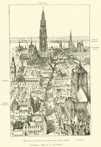 Antwerpen, St Ignatius tid (gravyr) av Henry William Brewer