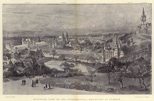 Fågelperspektiv över den internationella utställningen i Glasgow