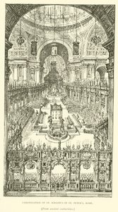 Kanonisering av St Ignatius i Peterskyrkan, Rom (gravyr) av Henry William Brewer