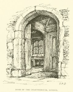 Door of the Charterhouse, London (gravyr) av Henry William Brewer