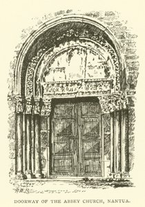 Dörröppningen till Abbey Church, Nantua (gravyr) av Henry William Brewer