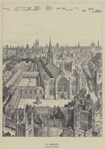 Newgate, från väst av Henry William Brewer