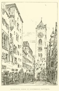 Rath-Haus, konferensscen, Ratisbon (gravyr) av Henry William Brewer