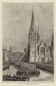 Processionen passerar Reverend Newman Hall