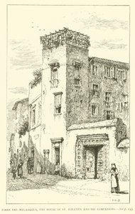 Torre del Melangolo, St Ignatius hus och hans följeslagare (gravyr) av Henry William Brewer
