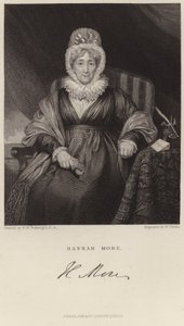 Porträtt av Hannah More av Henry William Pickersgill