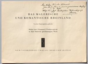 Det pittoreska och romantiska Rheinland, 1928.