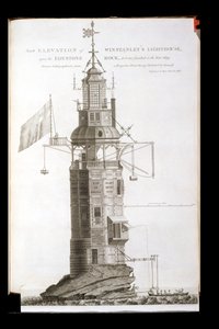 Eddystone-fyren graverad av Henry Roberts (fl.1762), 1762