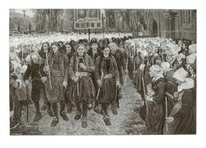 En religiös procession i Bretagne av Henry Wolf