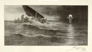 Kristus vandrar på havet av Henry Wolf