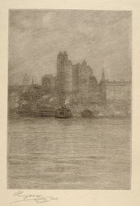 Nedre New York i en dimma av Henry Wolf