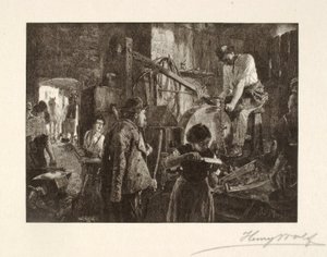 Verktygsslipning i en bysmedja av Henry Wolf