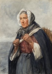 A Newhaven Fishwife (akvarell) av Henry Wright Kerr