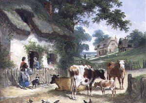Gamla gården, c.1841 av Henry and Charles (attr.to) Shayer