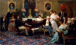 Chopin spelar piano i Prince Radziwills salong, 1887