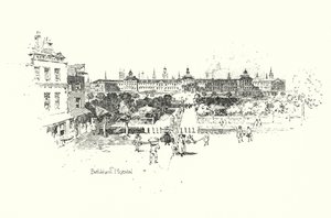 Bethlehem Hospital, London (litho) av Herbert (after) Railton