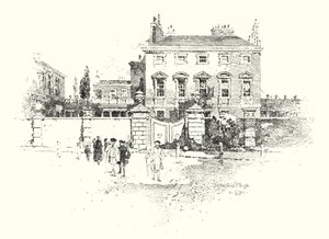 Chesterfield House, London, 1790 (litho) av Herbert (after) Railton