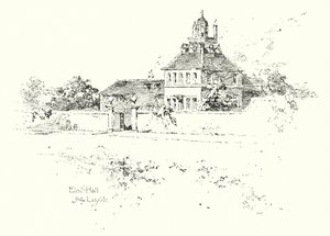Elral Hall, nära Lichfield (litho) av Herbert (after) Railton