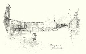 Finsbury Square, från Artillery Place, London av Herbert (after) Railton