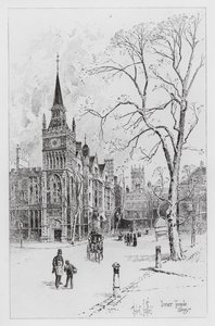 Inner Temple Library (gravyr) av Herbert (after) Railton