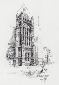 Oriel Fönster i Hall (gravyr)