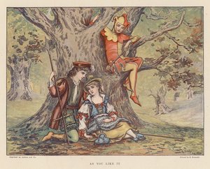Shakespeare för unga: Som ni vill ha det (färglitografi)