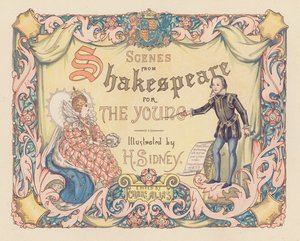 Titelsidesillustration till Scenes from Shakespeare for the Young (färglitografi)