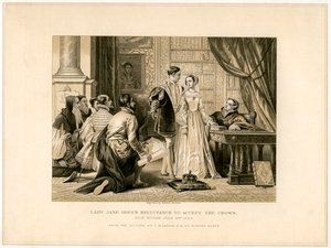 Lady Jane Grays ovilja mot att acceptera kronan, 1800-talet