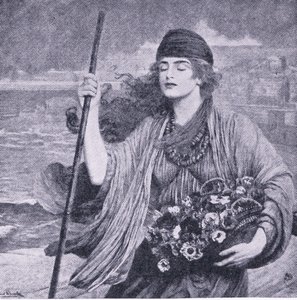 Nydia, den blinda flickan i Pompeji, illustration från The World