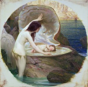 A Water Baby, ca 1900 (olja på duk) av Herbert James Draper