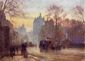 Knightsbridge (färg litho) av Herbert Menzies (after) Marshall