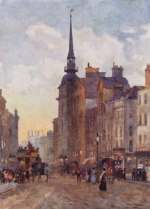 Tittar ner för Ludgate Hill från Steps of St Paul